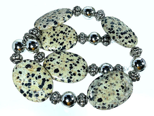 25x35mm Dalmatian Jasper Jasper Oval Beads 15.5" natural [s569b]