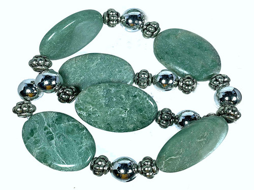 25x35mm China Jade Oval Beads 15.5" natural [wa287b]
