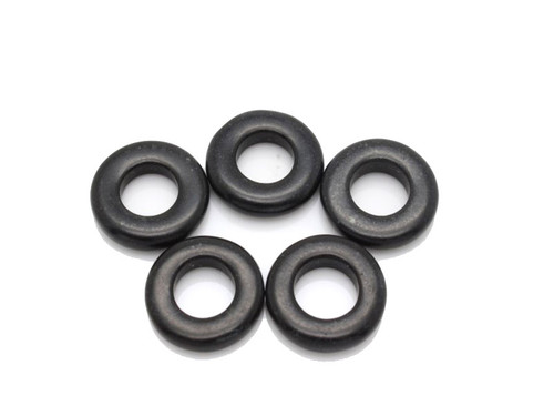 15mm Black Onyx Donut Beads 3pcs. natural [y901b]