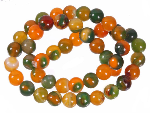 8mm Fusion Stripe Agate Round Beads 15.5" dyed [8f28]