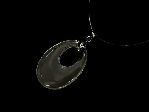 25x35mm Rock Crystal Oval Hoop Pendant [y923cp]