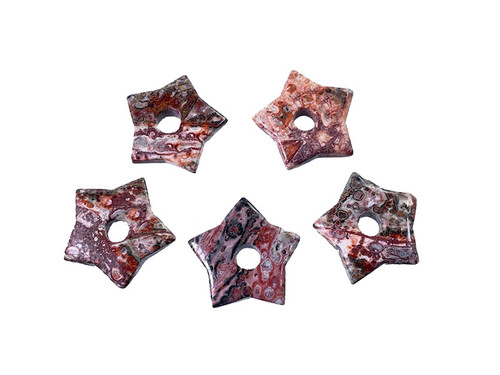 25mm Leopard Skin Star Donut Beads 1pc. [y931h]