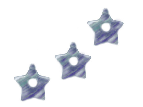 20mm Fluorite Star Donut Beads 1pc. [y932b]