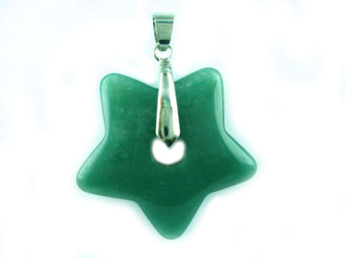 32mm Aventurine Star Donut Pendant 1pc. [y940ap]