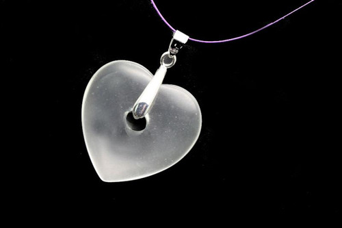 35mm Crystal Heart Donut Pendant 1pc. [y942bp]