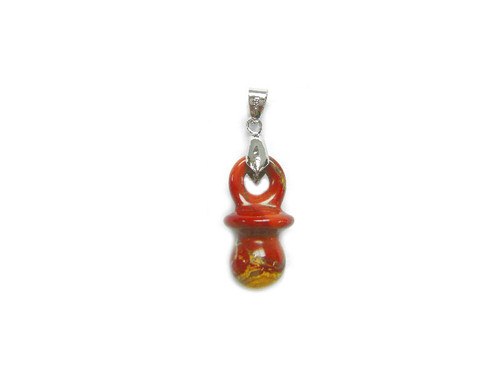 12x28mm Red Jasper Shooter Pendant [y948ep]