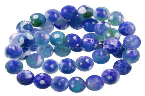 8mm Blue Dot Agate Beads 15.5" dyed [8g5b]