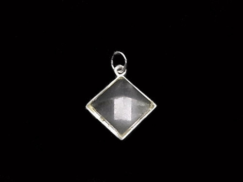 925 Sterling Silver 18mm Crystal Pendant [y805f]