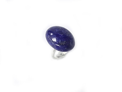 925 Sterling Silver 15x20mm A Grade Lapis Lazuli Adjustable Ring [y831f]