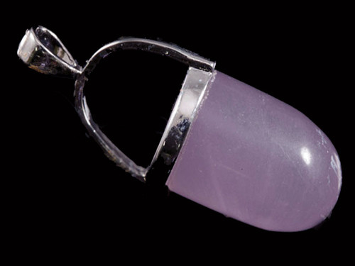 15x38mm Cape Amethyst Bullet Silver Plated Pendant [y851a]