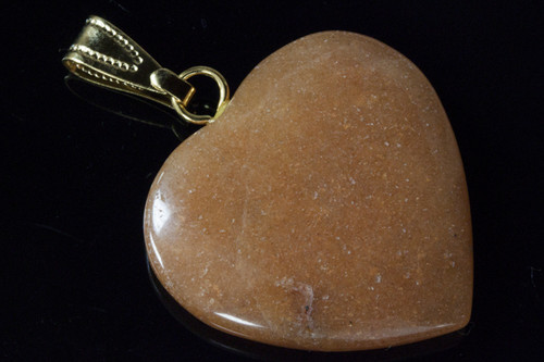 25mm Red Aventurine Heart Pendant [y203c]