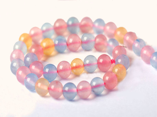 8mm Mix Ice Quartz Round Beads 15.5" dyed [8r19a]