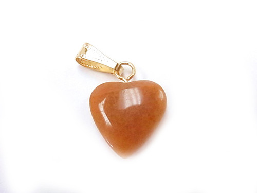 15mm Red Aventurine Heart Pendant [y204c]