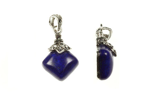 20x23mm Natural Lapis Lazuli Pendant With Marquise (Chain Exclude) [y400b]