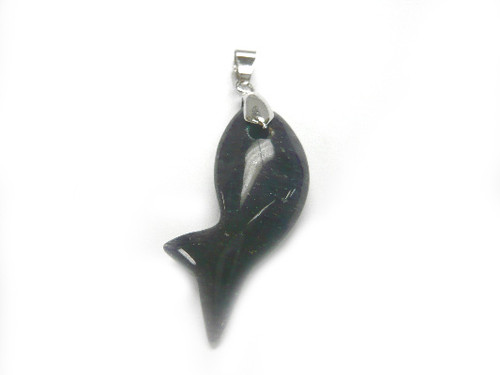 38mm Blue Goldstone Whale Pendant [y500g]