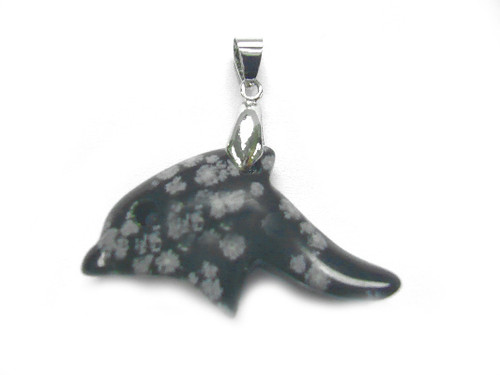 22x38mm Snowflake Dolphin Pendant [y501e]