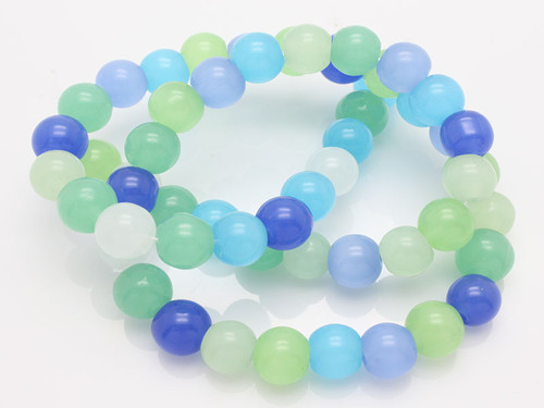 8mm Mix Quartz Round Beads 15.5" synthetic [8x2]