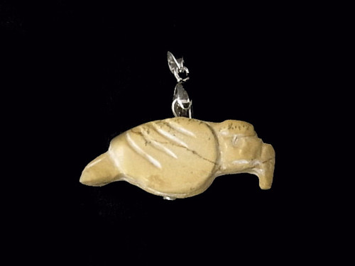 28mm Picture Jasper Bird Pendant [y503a]