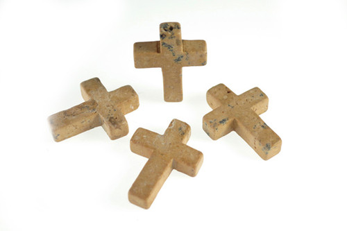 18x25mm Sand Jasper Cross Pendant [y108d]