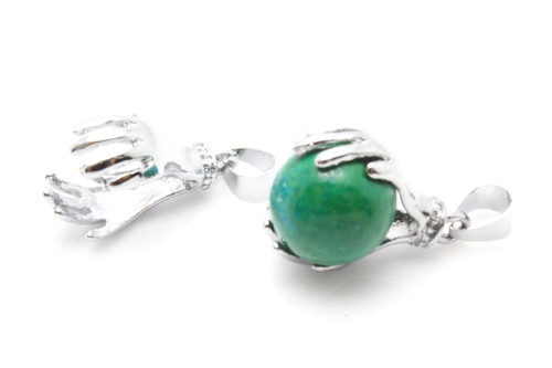 25mm Lucky Hand Pendant With 12mm Aventurine Ball [y848-b15]