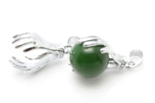 25mm Lucky Hand Pendant With 12mm B c Jade Ball [y848-c48]