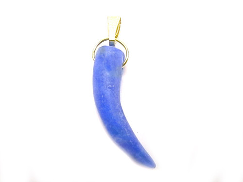 35mm Turquoise Howlite Horn Pendant [y109a]