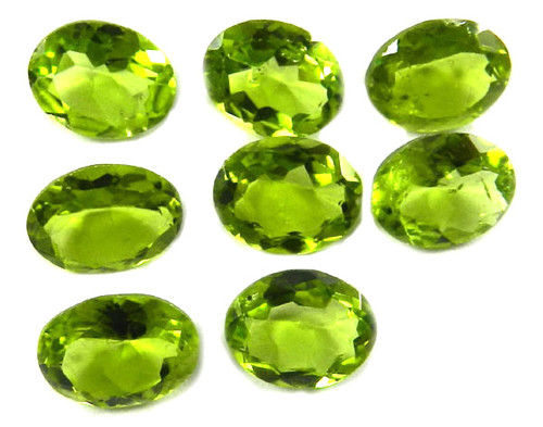 5x7mm Peridot Faceted Oval Brilliant cut 1Pc. Approximate 1 Ct. [y318e]