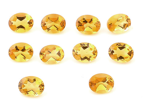 5x7mm Citrine Faceted Oval Brilliant cut 1 Pc. Approximate 0.9 Ct. [y318b]