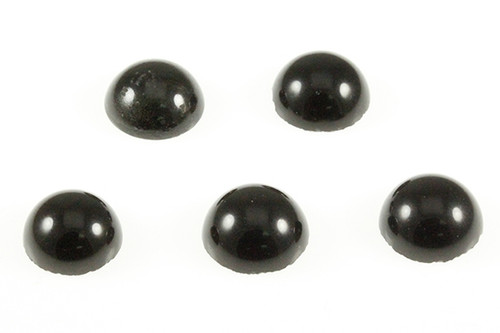 10mm Black Onyx Round Cabochon 5pcs 5mm thick [y715a]