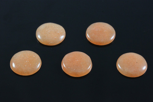 12mm Red Aventurine Round Cabochon 2.5mm Thick 5pcs [y724c]