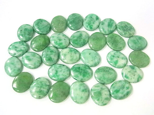 13x18mm China Jade Oval Cabochon 5pcs. 2.5mm thick [y722a]