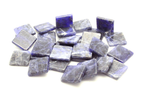 16x16mm Sodalite Square Piece (About 3.5mm thick) 2pcs. [y597g]