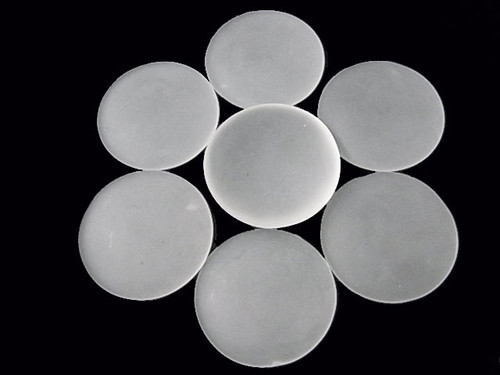 38mm Matte Crystal Round Cabochon 1 Pc. 7mm thick [y718c]