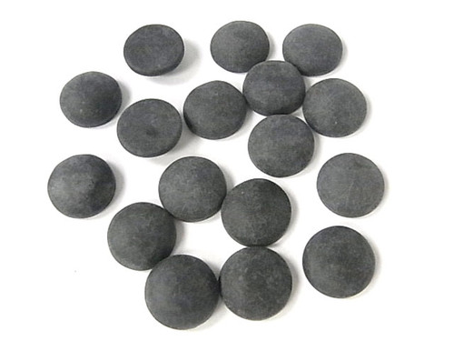 16mm Matte Black Onyx Round Cabochon 5pcs. 7mm thick [y715c]