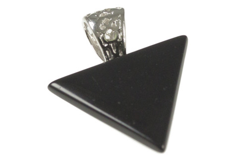 20mm Black Onyx Triangular 5pcs. [y720f]
