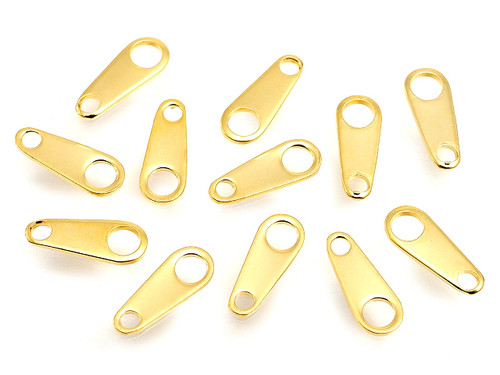 6x3mm Gold Plated Chain Tab About 50pcs. [y308c]
