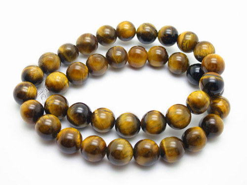 10mm Tiger Eye Round Beads 15.5" natural [10d2]