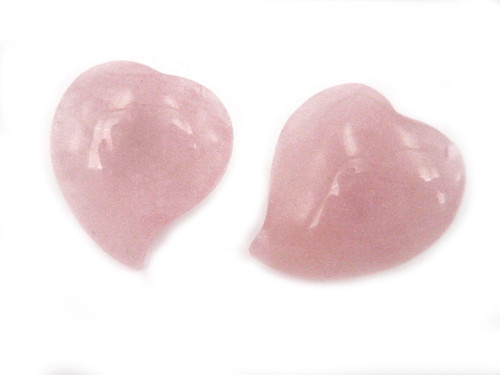 20mm Rose Quartz Heart Clip Earring [y112b]