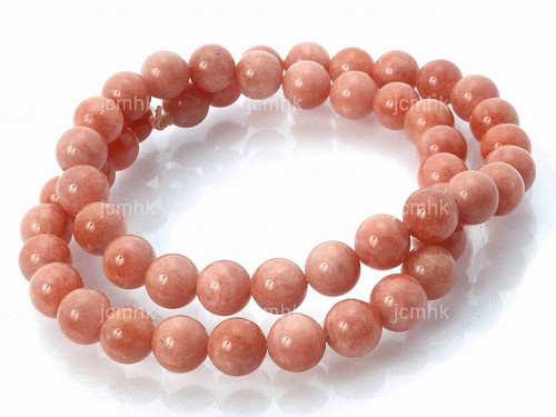 10mm Apricot Jade Round Beads 15.5" natural [10b5h]