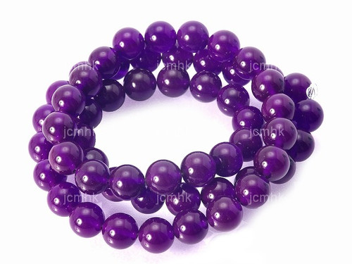 10mm Purple Jade Round Beads 15.5" dyed [10b5p]