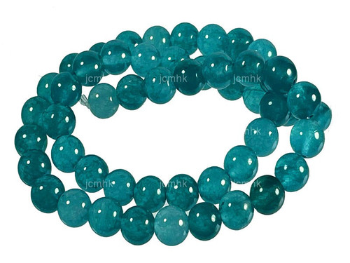 10mm Turquoise Jade Round Beads 15.5" dyed [10b5t]