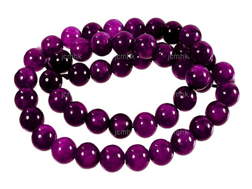 10mm Fuchsia Jade Round Beads 15.5" dyed [10b5m]