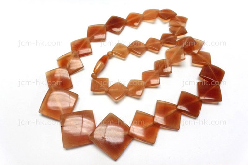 18x18-35x35mm Amber Horn Necklace 18" [z5136]