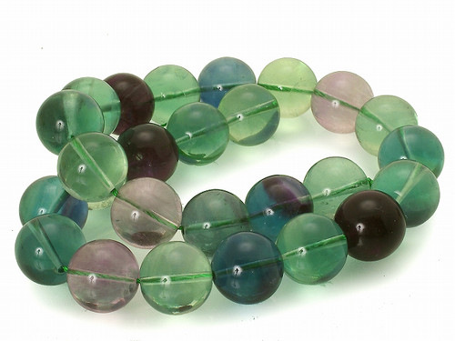 10mm Rainbow Fluorite Round Beads 15.5" natural [10r8]