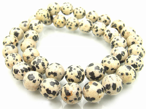 10mm Dalmatian Jasper Round Beads 15.5" natural [10b23]