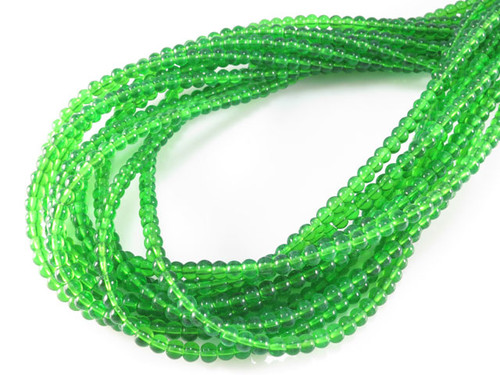 3mm Green Quartz Round 100 Beads synthetic [3a37]