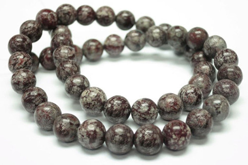 10mm Brown Snowflake Round Beads 15.5" natural [10b4]