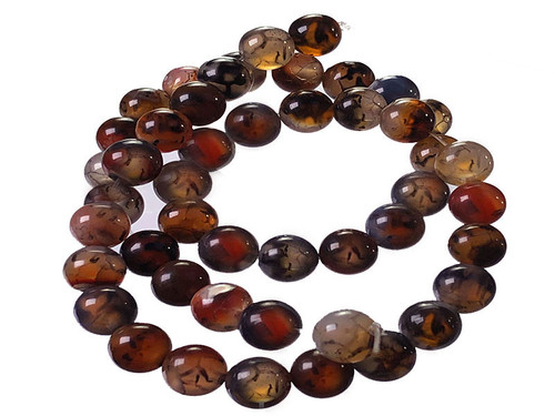10mm Red Fire Agate Round Beads 15.5" heated [10f17r]