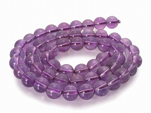 10mm Amethyst Crystal Round Beads 15.5" natural [10r6]
