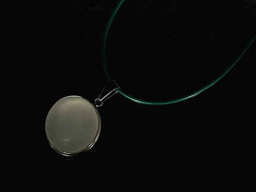 18mm Matte Crystal Round Cabochon Pendant [y718as]